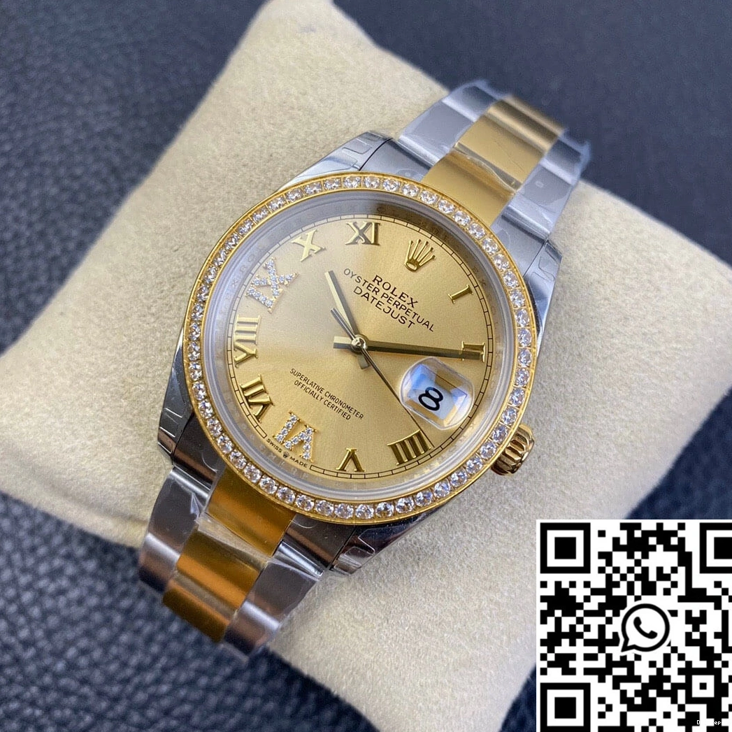 Rolex Datejust 126283 Factory Diamond Gold Dial EW 0720